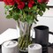 Modern Clear Glass Conical Vase in Tall Dining Table Centerpiece